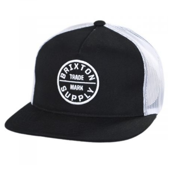 Brixton Oath III Black and White Trucker Hat - Picture 1 of 1